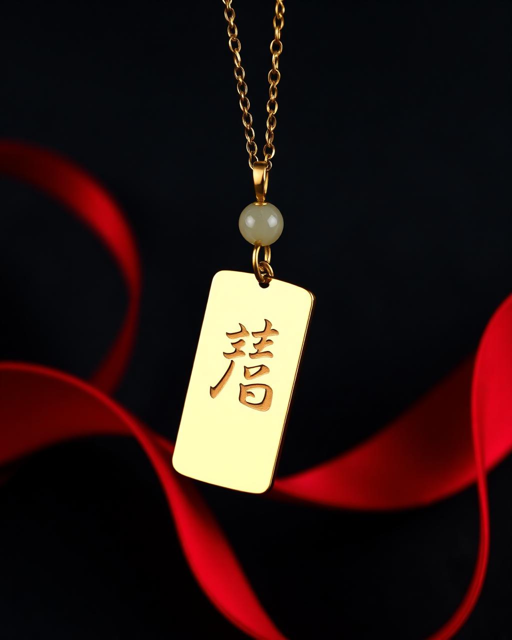 Custom Calligraphy Fortune Pendant